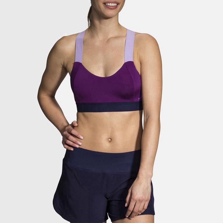 Brooks Hot Sports NZ - Women's Running Bra - Purple (37248-KZLX)